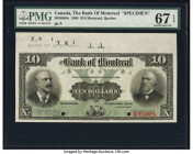 Canada Montreal, PQ- Bank of Montreal $10 2.1.1904 Ch.# 505-48-04s Specimen PMG Superb Gem Unc 67 EPQ. Two POCs are noted on this example. 

HID098012...