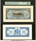 Canada Georgetown, British Guiana- Royal Bank of Canada $20 (£4.3.4) 2.1.1920 Ch.# 630-36-04FP Front and Back Proof PMG Superb Gem Unc 67 EPQ; Crisp U...