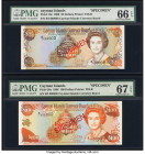 Cayman Islands Currency Board 25; 100 Dollars 1996 Pick 19s; 20s Two Specimen PMG Gem Uncirculated 66 EPQ; Superb Gem Unc 67 EPQ. 

HID09801242017

© ...