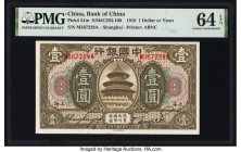 China Bank of China, Shanghai 1 Dollar or Yuan 9.1918 Pick 51m S/M#C294-100 PMG Choice Uncirculated 64 EPQ. 

HID09801242017

© 2022 Heritage Auctions...