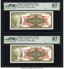 China Central Bank of China 5 Yuan 1945 (ND 1948) Pick 388 S/M#C302-2 Two Consecutive Examples PMG Superb Gem Unc 67 EPQ (2). 

HID09801242017

© 2022...