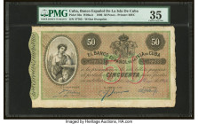 Cuba Banco Espanol De La Isla De Cuba 50 Pesos 15.5.1896 Pick 50a PMG Choice Very Fine 35. 

HID09801242017

© 2022 Heritage Auctions | All Rights Res...