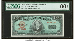 Cuba Banco Nacional de Cuba 1000 Pesos 1950 Pick 84 PMG Gem Uncirculated 66 EPQ. 

HID09801242017

© 2022 Heritage Auctions | All Rights Reserved