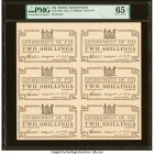 Fiji Government of Fiji 2 Shillings 1.1.1942 Pick 50r2 Uncut Sheet of 6 Remainders PMG Gem Uncirculated 65 EPQ. 

HID09801242017

© 2022 Heritage Auct...