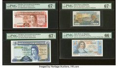 Gibraltar Government of Gibraltar 1; 10 Pounds 4.8.1988; 21.10.1986 Pick 20e; 22b Two Examples PMG Superb Gem Unc 67 EPQ (2); Saint Pierre and Miquelo...