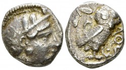 Athens AR Tetradrachm, c. 350 BC 

 Athens , Attica. AR Tetradrachm (21-23 mm, 17.19 g), c. 350 BC.
Obv. Head of Athena right with profile eye, wea...