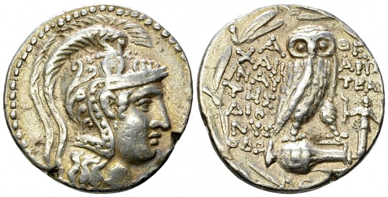 Athens AR New Style Tetradrachm, 144/143 BC 

Attica, Athens . AR Tetradrachm ...
