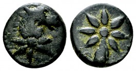 Pontos AE12, uncertain mint 

 Pontos , uncertain mint. AE12 (1.80 g), circa 120-100 BC (?).
Obv. Head of horse with star on neck to right.
Rev. P...