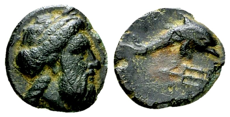 Mygissos AE10, 4th century BC 

Caria, Mygissos . AE10 (0.74 g), 4th century B...