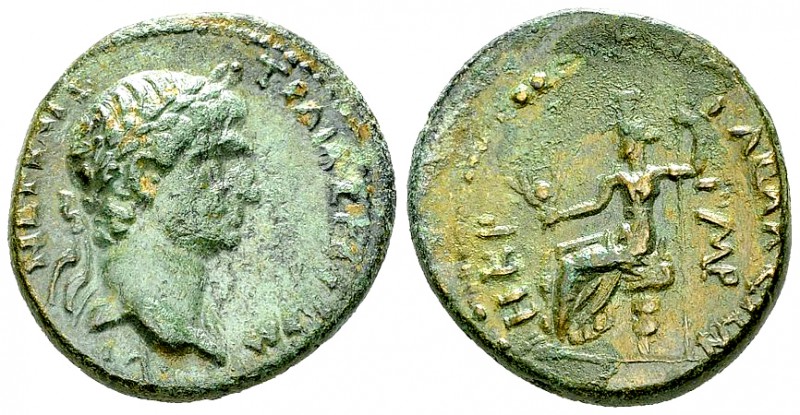 Traianus AE21, Gabala 

 Traianus (98-117 AD). AE21 (8.08 g), Seleucis and Pie...