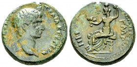 Traianus AE21, Gabala 

 Traianus (98-117 AD). AE21 (9.64 g), Seleucis and Pieria, Gabala, dated 143/128 = 98 AD.
Obv. NEΡ KAIC TΡAIA CEB ΓEΡ, Laur...