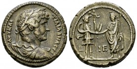 Hadrianus BI Tetradrachm, Alexandria 

 Hadrianus (117-138 AD). BI Tetradrachm (25 mm, 13.26 g). Dated RY 15 (=AD 130/131), Egypt, Alexandria.
Obv....