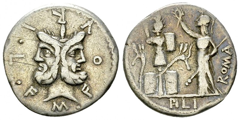 L. Furius Philus AR Denarius, 121 BC 

 L. Furius Philus . AR Denarius (18-19 ...