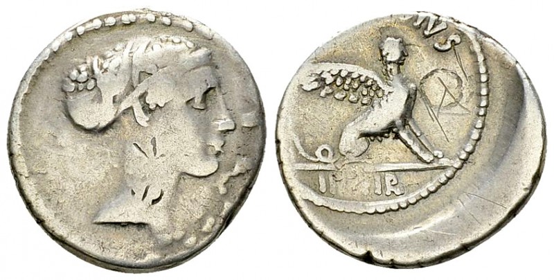 T. Carisius AR Denarius, 46 BC 

 T. Carisius. AR Denarius (18 mm, 3.94 g), Ro...