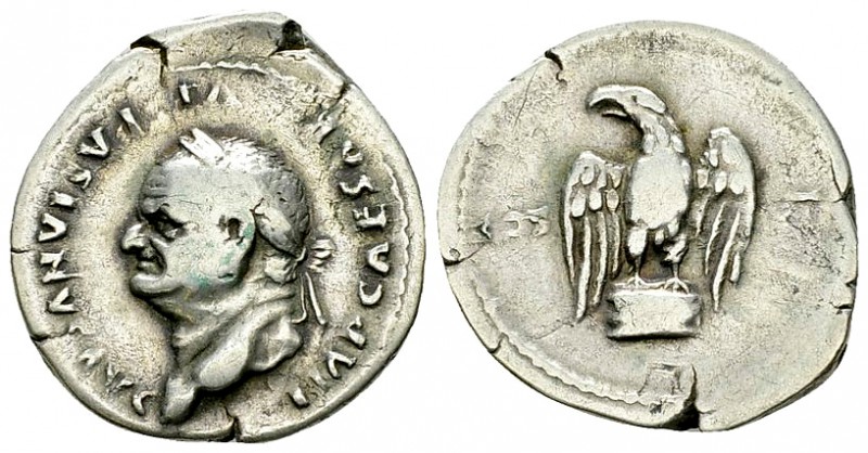 Vespasianus AR Denarius, Eagle reverse 

 Vespasianus (69-79 AD). AR Denarius ...