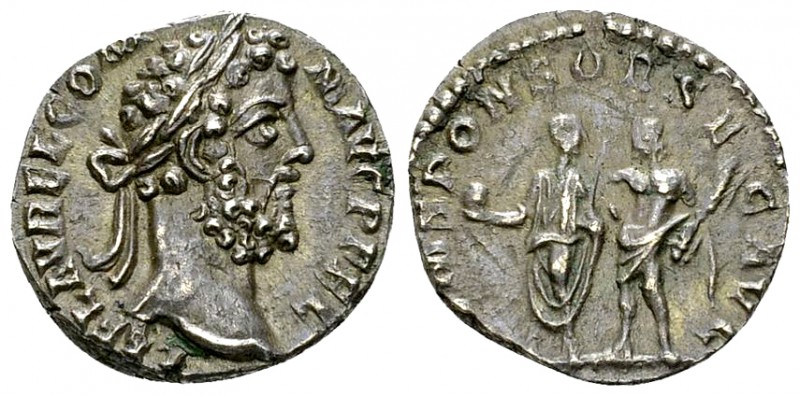 Commodus AR Denarius, I O M SPONSOR SEC AVG, rare 

 Commodus (1771-192 AD). A...