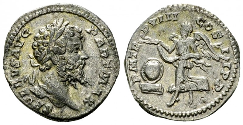 Septimius Severus AR Denarius, Victory reverse 

 Septimius Severus (193-211 A...