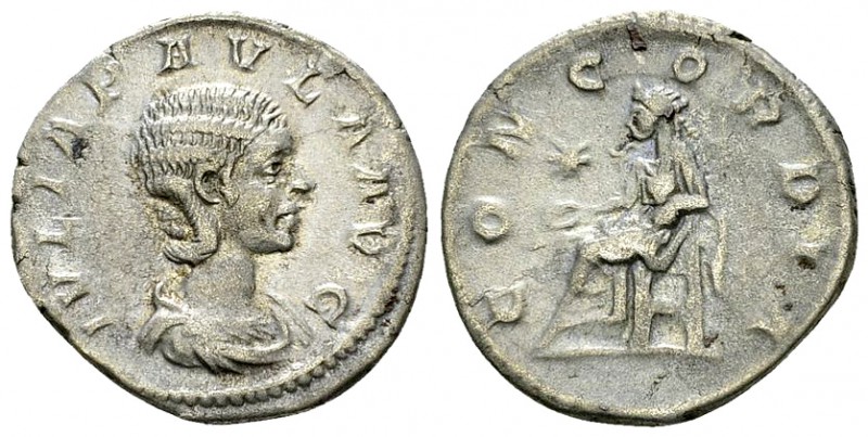 Iulia Paula AR Denarius, Concordia reverse, scarce 

 Iulia Paula (219-220 AD)...