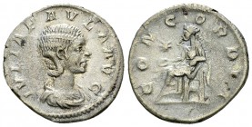 Iulia Paula AR Denarius, Concordia reverse, scarce 

 Iulia Paula (219-220 AD). AR Denarius (19 mm, 2.65 g), Roma.
Obv. IVLIA PAVLA AVG, draped bus...