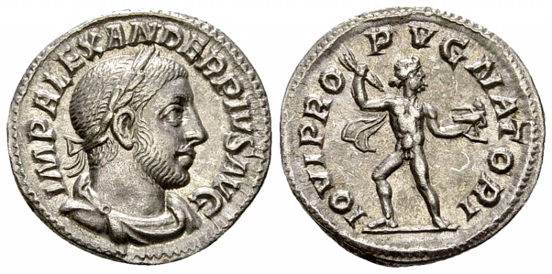 Severus Alexander AR Denarius, Jupiter reverse 

 Severus Alexander (222-235 A...