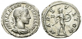 Severus Alexander AR Denarius, Mars reverse 

 Severus Alexander (222-235 AD). AR Denarius (20-21 mm, 2.66 g), 231-235 AD, Rome.
Obv. IMP ALEXANDER...