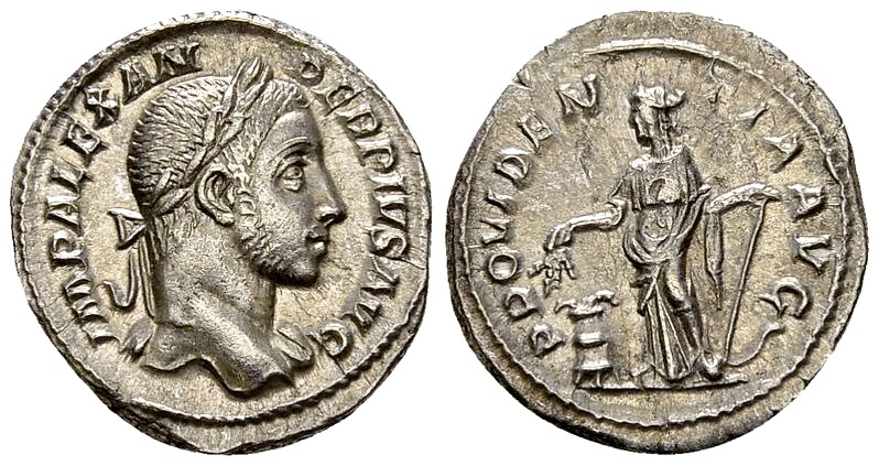 Severus Alexander AR Denarius, Providentia reverse 

 Severus Alexander (222-2...