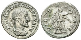 Maximinus I Thrax AR Denarius, Victory reverse 

 Maximinus I Thrax (235-238 AD). AR Denarius (19-20 mm, 3.30 g), Rome.
Obv. IMP MAXIMINVS PIVS AVG...