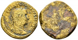 Gordianus I Africanus AE Sestertius, Victory reverse 

 Gordianus I Africanus (238 AD). AE Sestertius (30-32 mm, 23.14 g), Roma, March 19 to April 9...
