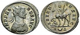 Probus Antoninianus, Adventus reverse 

 Probus (276-282 AD). AE silvered Antoninianus (21-23 mm, 4.76 g), Rome 278 AD.
Obv. IMP PROBVS AVG, Radiat...