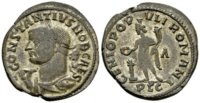 Constantius I Chlorus AE Nummus, herculic bust type 

 Constantius I Chlorus a...