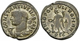 Constantius I Chlorus AE Nummus, herculic bust type 

 Constantius I Chlorus as Caesar (293-305 AD). AE Nummus (28-29 mm, 8.24 g), c. 301-303 AD, Lu...