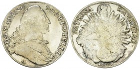 Bayern, AR Konventionstaler 1777 A 

Deutschland, Bayern . Maximilian III. Joseph (1745-1777). AR Konventionstaler 1777 A (41 mm, 27.96 g), Amberg....