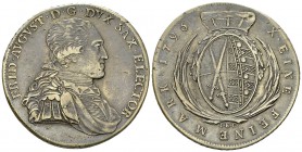 Sachsen, AR Taler 1796 

Sachsen, Kurfürstentum. Friedrich August III. (I.). AR Konventions-Taler 1796 (40 mm, 27.77 g), Dresden.
Dav. 2701.

Fei...