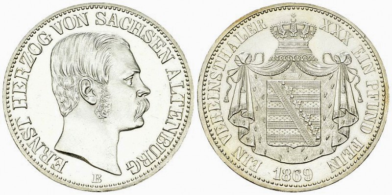 Sachsen-Altenburg, AR Vereinstaler 1869 B 

 Deutschland, Sachsen-Altenburg . ...