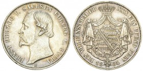 Sachsen-Coburg und Gotha, AR Vereinstaler 1864 B 

Deutschland, Sachsen-Coburg und Gotha . AR Vereinstaler 1864 B (33 mm, 18.51 g). 
AKS 103. 

H...