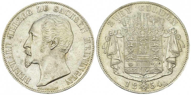 Sachsen-Meiningen, AR 2 Gulden 1854 

Deutschland, Sachsen-Meiningen . AR 2 Gu...