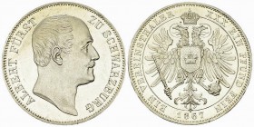Schwarzburg-Rudolstadt, AR Vereinstaler 1867 

Deutschland, Schwarzburg-Rudolstadt . AR Vereinstaler 1867 (33 mm, 18,49 g). 
AKS 32. 

 Randfehle...