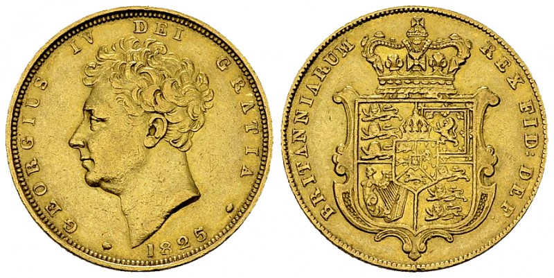 George IV AV Sovereign 1825 

 Great Britain . AV Sovereign 1825 (7.94 g).
KM...