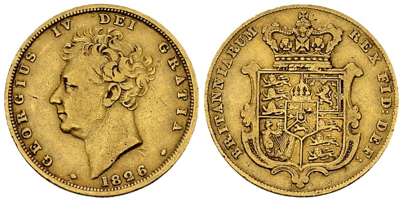 George IV AV Sovereign 1826 

 Great Britain . AV Sovereign 1826 (7.86 g).
KM...