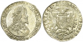 Ferdinand III AR 1/2 Taler 1641 KB, Kremnitz 

Haus Habsburg. Ferdinand III (1637-1657). AR 1/2 Taler 1641 KB (35-36 mm, 14.31 g), Kremnitz.
Av. FE...