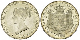 Parma, AR 5 Lire 1815 

Parma. Maria Luigia (1815-1847). AR 5 Lire 1815 (37 mm, 24.95 g), Milano.
Av. MARIA LUIGIA PRINC IMP ARCID D'AUSTRIA, Semib...