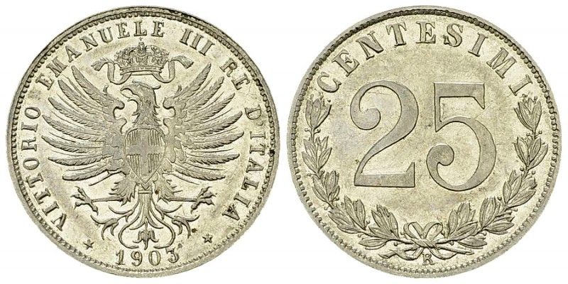 Italia, NI 25 Centesimi 1903 R, rara 

Italia. Vittorio Emanuele III (1900-194...
