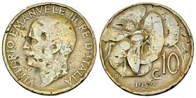 Vittorio Emanuele, AE 10 centesimi 1932, 3 girata, RRR 

Italia. Vittorio Emanuele III (1900-1943). AE 10 centesimi 1932 (22.5 mm, 5.25 g). Cifra 3 ...