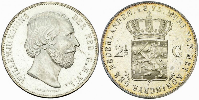 Willem III AR 2 1/2 Gulden 1872 

The Netherlands. Willem III . AR 2 1/2 Gulde...