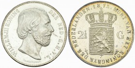 Willem III AR 2 1/2 Gulden 1872 

The Netherlands. Willem III . AR 2 1/2 Gulden 1872 (38 mm, 25.00 g).

Extremely fine to uncirculated.