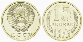 Soviet Union 15 Kopecks 1973 

Russia, Soviet Union . 15 Kopecks 1973.
KM Y 131.

Very rare. In original blister. Brilliant uncirculated.