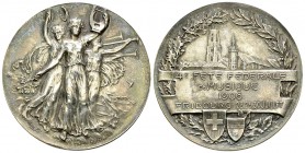 Fribourg, AR Medaille 1906, Fête fédérale de musique 

Schweiz, Eidgenossenschaft. Fribourg . AR Medaille 1906 (35.5 mm, 18.62 g), auf die 14. Fête ...