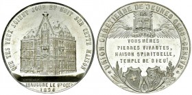 Genf, WM Medaille 1894 

Schweiz, Genf . AE Medaille 1894 (38 mm, 21.75 g), Inauguration de l'immeuble de l'Union Chrétienne de Jeunes Gens. Von C. ...