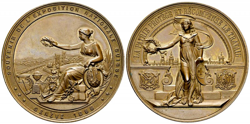 Genf, AE Medaille 1896 

Schweiz, Genf . AE Medaille 1896 (50 mm, 52.70 g). So...