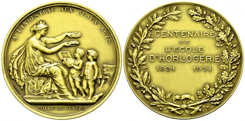 Genf, AE Medaille 1924, Horlogerie 

Schweiz, Genf . AE Medaille 1924 (46 mm, ...